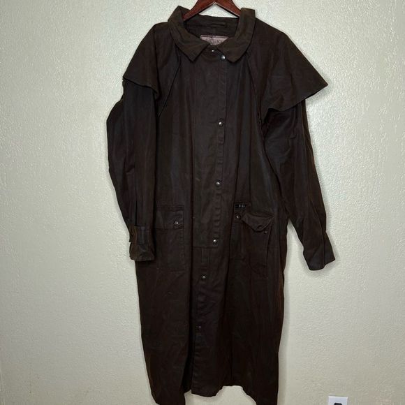 Vintage Australian Outback Oilskin Low Rider Duster Coat XL - Picture 1 of 9